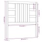 Testiera per Letto Nera 106x4x100 cm in Legno Massello di Pino Testiera per Letto Nera 106x4x100 cm in Legno Massello di Pino