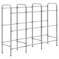 Supporto con Ripiani per 9 Casse Argento 145x33x116cm Acciaio Supporto con Ripiani per 9 Casse Argento 145x33x116cm Acciaio