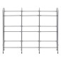 Supporto con Ripiani per 9 Casse Argento 145x33x116cm Acciaio Supporto con Ripiani per 9 Casse Argento 145x33x116cm Acciaio