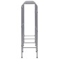 Supporto con Ripiani per 9 Casse Argento 145x33x116cm Acciaio Supporto con Ripiani per 9 Casse Argento 145x33x116cm Acciaio