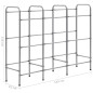 Supporto con Ripiani per 9 Casse Argento 145x33x116cm Acciaio Supporto con Ripiani per 9 Casse Argento 145x33x116cm Acciaio