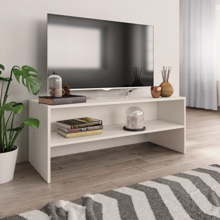 Mobile TV Bianco 100x40x40 cm in Truciolato