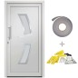 vidaXL Porta di Ingresso Bianca 108x208 cm vidaXL Porta di Ingresso Bianca 108x208 cm