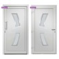 vidaXL Porta di Ingresso Bianca 108x208 cm vidaXL Porta di Ingresso Bianca 108x208 cm