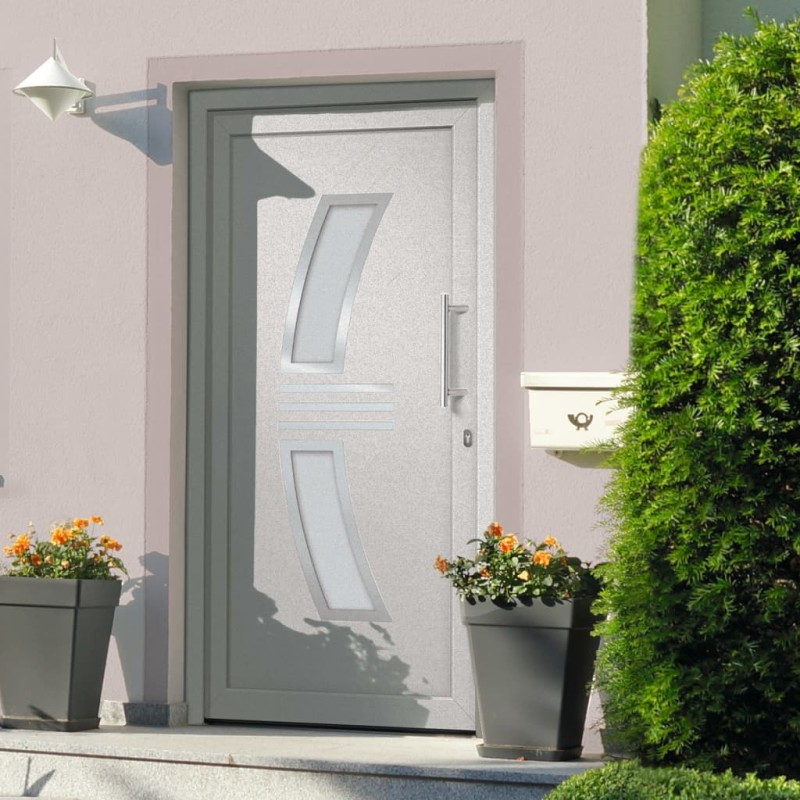 vidaXL Porta di Ingresso Bianca 88x200 cm vidaXL Porta di Ingresso Bianca 88x200 cm