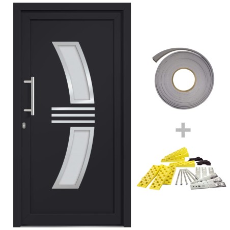 vidaXL Porta di Ingresso Antracite 98x208 cm