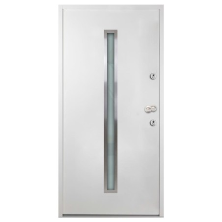 vidaXL Porta Ingresso in Alluminio Bianca 90x200 cm