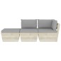 vidaXL Set Divani da Giardino su Pallet 3 pz con Cuscini Legno Abete vidaXL Set Divani da Giardino su Pallet 3 pz con Cuscini Legno Abete