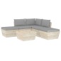 vidaXL Set Divani da Giardino su Pallet 6 pz con Cuscini Legno Abete