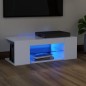 Mobile Porta TV con Luci LED Bianco 90x39x30 cm Mobile Porta TV con Luci LED Bianco 90x39x30 cm