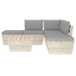vidaXL Set Divani da Giardino su Pallet 6 pz con Cuscini Legno Abete