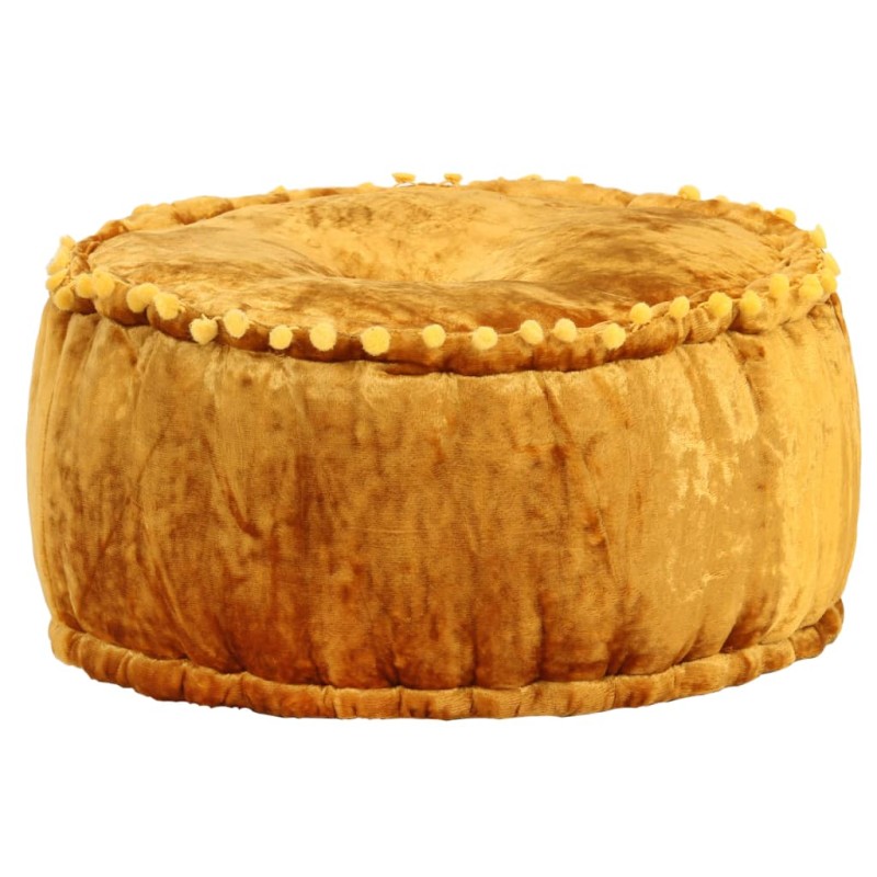 vidaXL Pouf Rotondo in Velluto 40x20 cm Senape vidaXL Pouf Rotondo in Velluto 40x20 cm Senape
