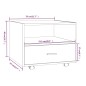 Tavolino da Salotto Bianco 55x55x45 cm in Legno Multistrato