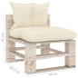 vidaXL Poltrona Centrale da Giardino Pallet con Cuscini Legno di Pino vidaXL Poltrona Centrale da Giardino Pallet con Cuscini Legno di Pino