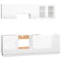 vidaXL Set Armadi da Cucina 8 pz Bianco Lucido in Truciolato vidaXL Set Armadi da Cucina 8 pz Bianco Lucido in Truciolato