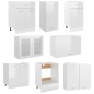 vidaXL Set Armadi da Cucina 8 pz Bianco Lucido in Truciolato vidaXL Set Armadi da Cucina 8 pz Bianco Lucido in Truciolato