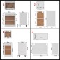 vidaXL Set Armadi da Cucina 8 pz Bianco Lucido in Truciolato vidaXL Set Armadi da Cucina 8 pz Bianco Lucido in Truciolato