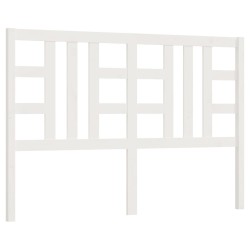 Testiera per Letto Bianca 146x4x100 cm Legno Massello di Pino