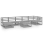 vidaXL Set Divani da Giardino 8 pz Grigi in Legno Massello di Pino vidaXL Set Divani da Giardino 8 pz Grigi in Legno Massello di Pino