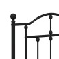 vidaXL Giroletto con Testiera in Metallo Nero 193x203 cm