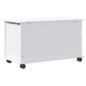 vidaXL Cassapanca con Ruote ALTA Bianca 73x39,5x44 cm Massello di Pino vidaXL Cassapanca con Ruote ALTA Bianca 73x39,5x44 cm Massello di Pino