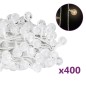 vidaXL Filo Luci Fatate Sferiche 40m 400 LED Bianco Caldo 8 Funzioni