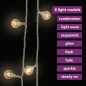 vidaXL Filo Luci Fatate Sferiche 40m 400 LED Bianco Caldo 8 Funzioni