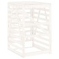 vidaXL Copribidone Bianco 84x90x128,5 cm in Legno Massello di Pino
