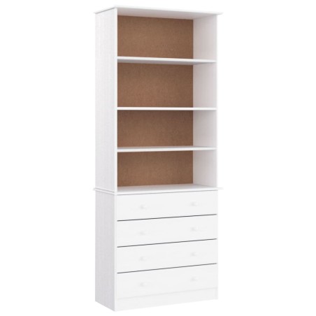 vidaXL Libreria con Cassetti ALTA Bianca 77x35x186,5 cm Massello Pino
