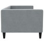 vidaXL Letto da Giorno Grigio Chiaro 90x190 cm in Tessuto vidaXL Letto da Giorno Grigio Chiaro 90x190 cm in Tessuto