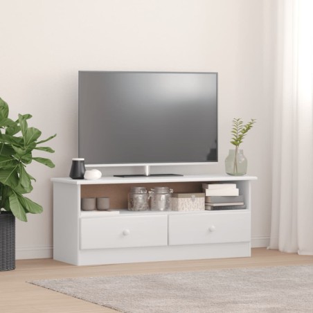vidaXL Mobile TV con Cassetti ALTA Bianco 100x35x41cm Massello di Pino