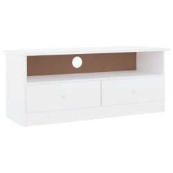 vidaXL Mobile TV con Cassetti ALTA Bianco 100x35x41cm Massello di Pino