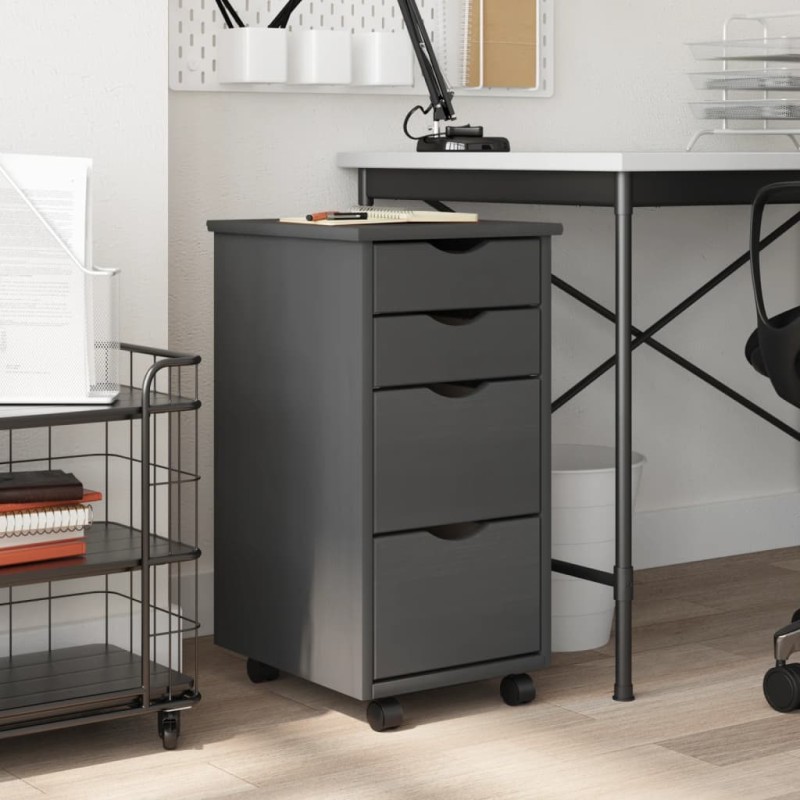 vidaXL Armadietto Rotante con Cassetti MOSS Grigio Legno Massello Pino vidaXL Armadietto Rotante con Cassetti MOSS Grigio Legno Massello Pino