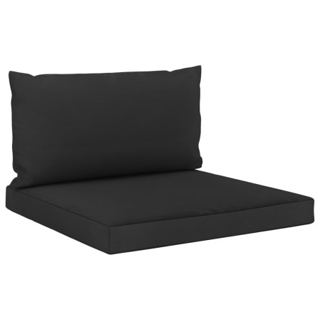vidaXL Cuscini per Divano Pallet 2 pz Neri in Tessuto