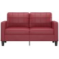 vidaXL Divano a 2 Posti Rosso Vino 140 cm in Similpelle vidaXL Divano a 2 Posti Rosso Vino 140 cm in Similpelle