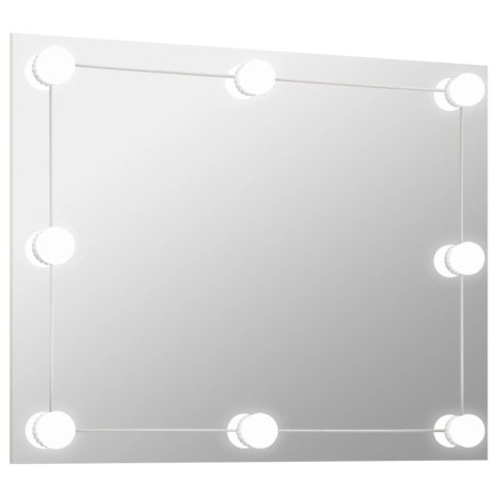 vidaXL Specchio Parete Rettangolare Senza Cornice con Luci LED Vetro