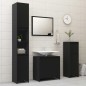 Armadio da Bagno Nero 30x30x95 cm in Truciolato Armadio da Bagno Nero 30x30x95 cm in Truciolato