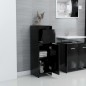 Armadio da Bagno Nero 30x30x95 cm in Truciolato Armadio da Bagno Nero 30x30x95 cm in Truciolato