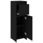 Armadio da Bagno Nero 30x30x95 cm in Truciolato Armadio da Bagno Nero 30x30x95 cm in Truciolato