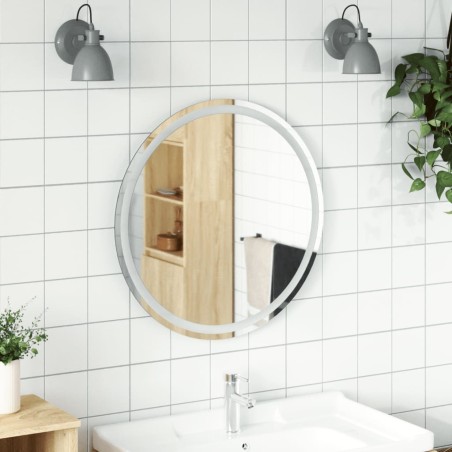 vidaXL Specchio da Bagno LED 70 cm Rotondo