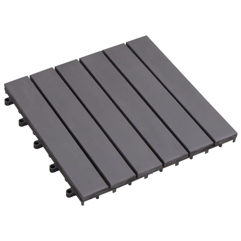 vidaXL Pannelli Decking 10 pz Grigio Slavato 30x30cm Massello d'Acacia vidaXL Pannelli Decking 10 pz Grigio Slavato 30x30cm Massello d'Acacia