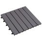 vidaXL Pannelli Decking 10 pz Grigio Slavato 30x30cm Massello d'Acacia vidaXL Pannelli Decking 10 pz Grigio Slavato 30x30cm Massello d'Acacia