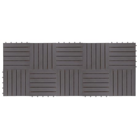 vidaXL Pannelli Decking 10 pz Grigio Slavato 30x30cm Massello d'Acacia
