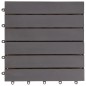 vidaXL Pannelli Decking 10 pz Grigio Slavato 30x30cm Massello d'Acacia vidaXL Pannelli Decking 10 pz Grigio Slavato 30x30cm Massello d'Acacia