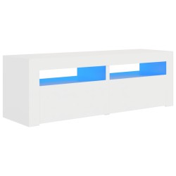 vidaXL Mobile Porta TV con Luci LED Bianco 120x35x40 cm