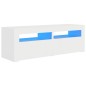 vidaXL Mobile Porta TV con Luci LED Bianco 120x35x40 cm vidaXL Mobile Porta TV con Luci LED Bianco 120x35x40 cm