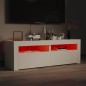 vidaXL Mobile Porta TV con Luci LED Bianco 120x35x40 cm vidaXL Mobile Porta TV con Luci LED Bianco 120x35x40 cm