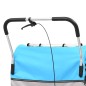 vidaXL Rimorchio da Bici per Bambini e Passeggino 2 in 1 Blu e Grigio vidaXL Rimorchio da Bici per Bambini e Passeggino 2 in 1 Blu e Grigio