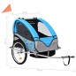 vidaXL Rimorchio da Bici per Bambini e Passeggino 2 in 1 Blu e Grigio vidaXL Rimorchio da Bici per Bambini e Passeggino 2 in 1 Blu e Grigio
