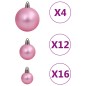 vidaXL Set Palline di Natale 111 pz Rosa in Polistirene vidaXL Set Palline di Natale 111 pz Rosa in Polistirene